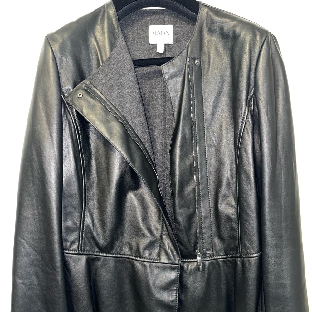 Armani leather jkt size 44